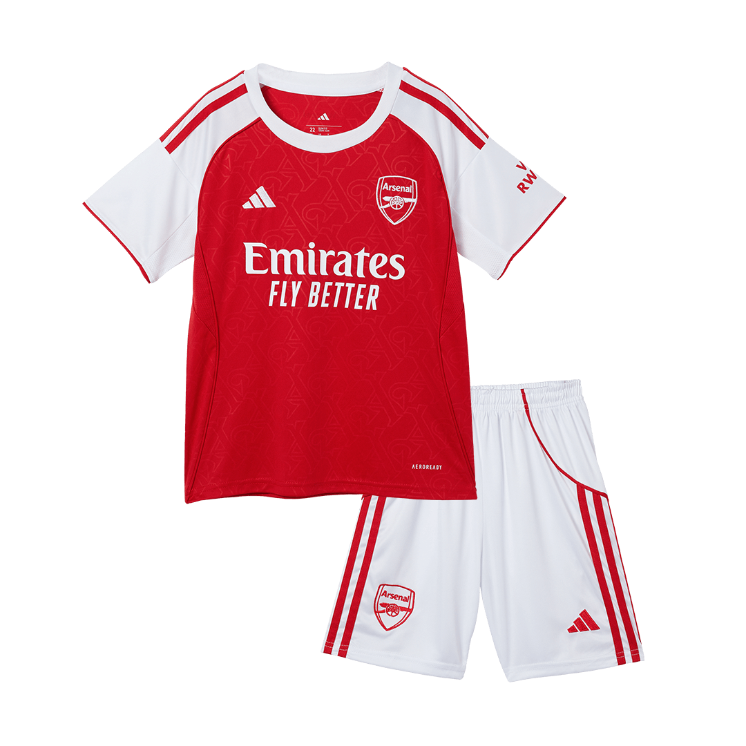 Arsenal Domicile Maillot Kit 2025/26 Enfant Rouge