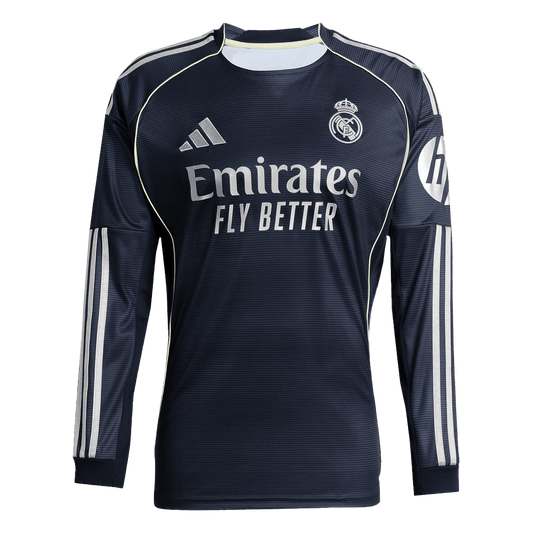 Real Madrid Extérieur Maillot Manches Longues 2025/26 Bleu marine