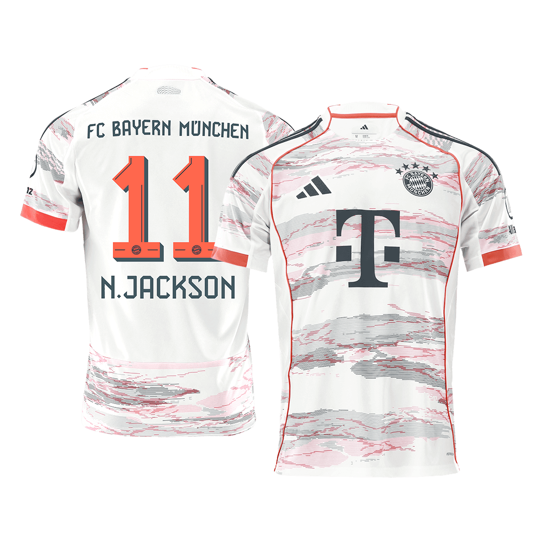 N.JACKSON #11 Bayern Munich Extérieur Maillot 2025/26 Blanc