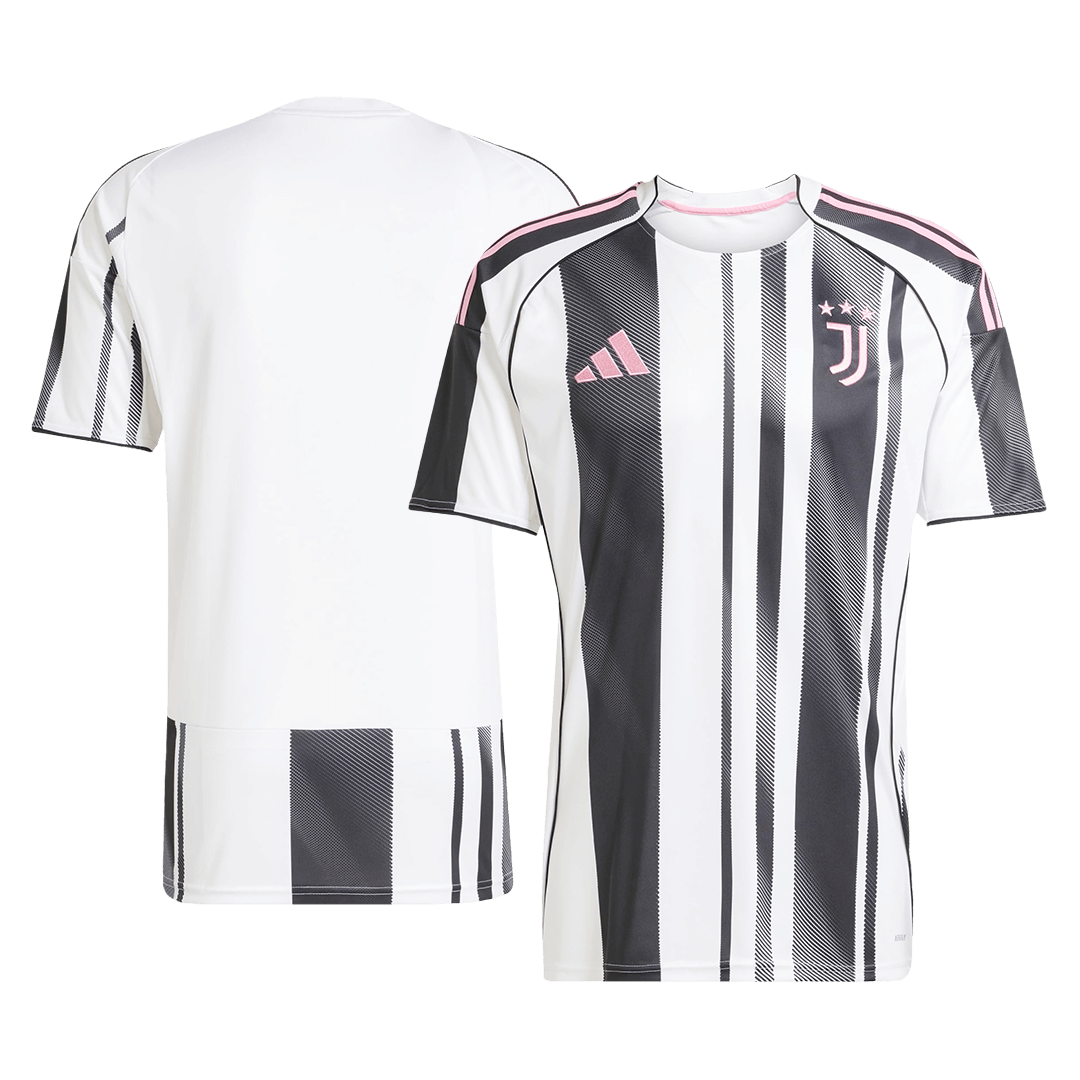 Juventus Domicile Maillot 2025/26 Noir&Blanc Grande Taille