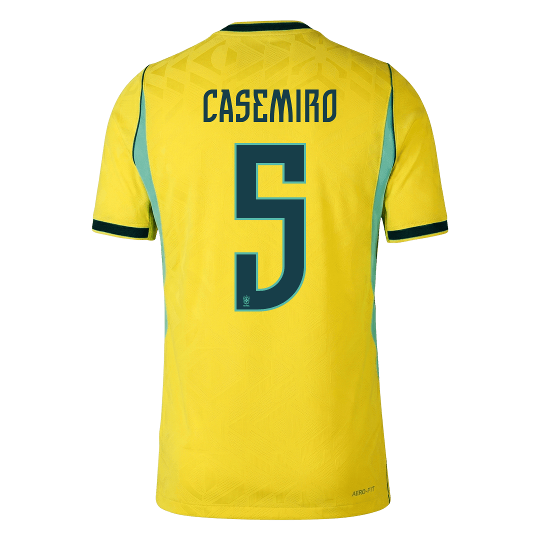 CASEMIRO #5 Brésil Domicile Maillot 2026 Jaune Joueur