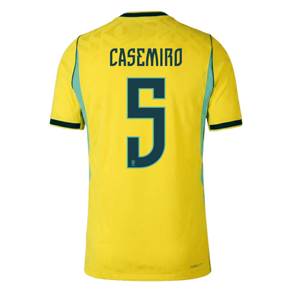 CASEMIRO #5 Brésil Domicile Maillot 2026 Jaune Joueur