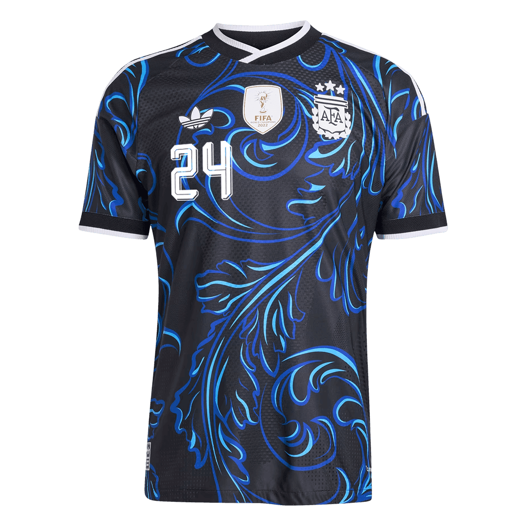 E. FERNÁNDEZ #24 Argentine Extérieur Maillot 2026 Noir Joueur