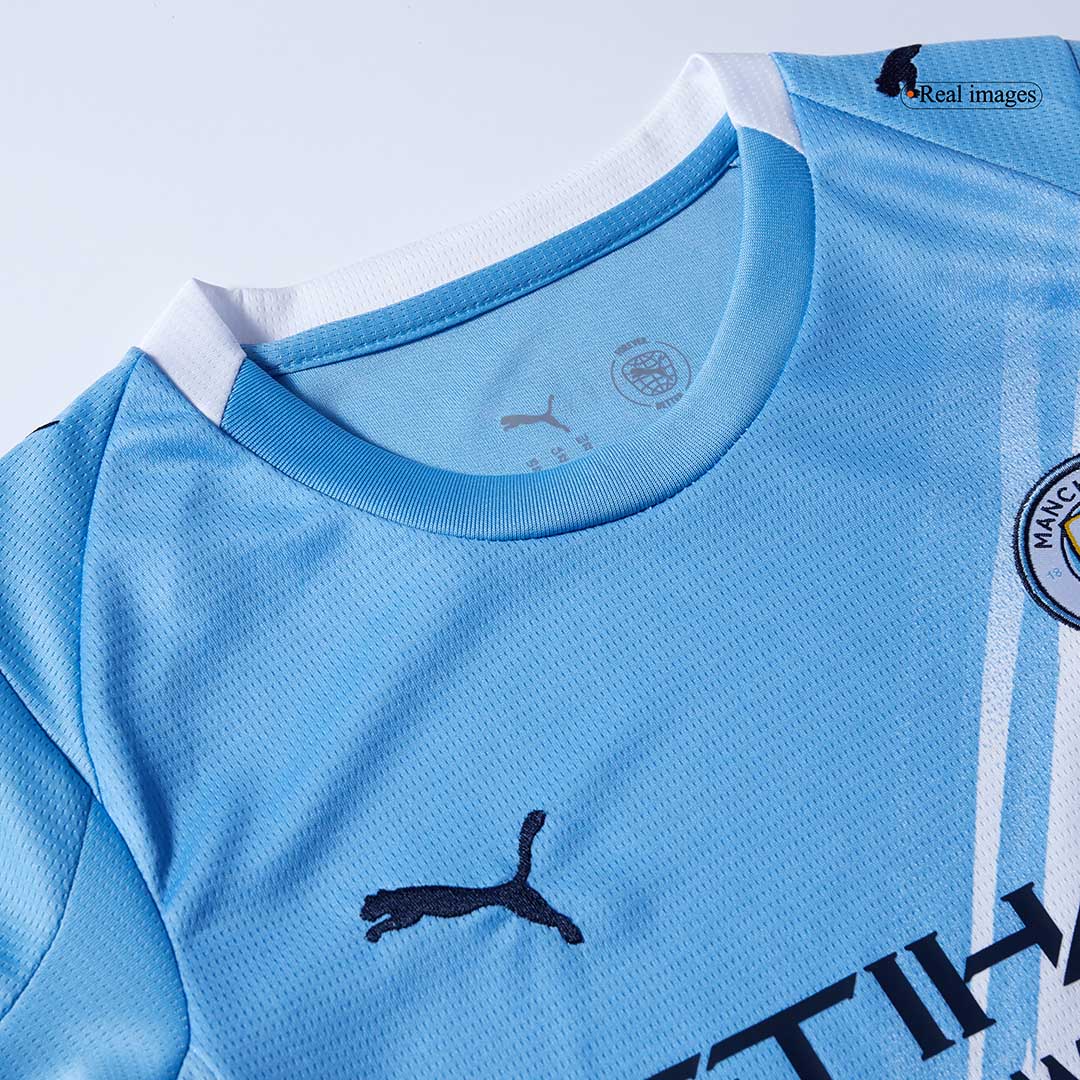 Manchester City Domicile Maillot Kit 2025/26 Enfant Bleu