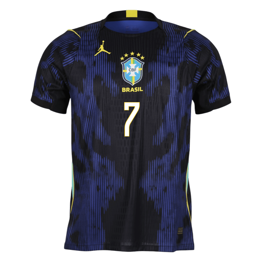 VINI JR. #7 Brésil Extérieur Maillot 2026 Bleu marine Joueur