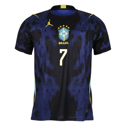 VINI JR. #7 Brésil Extérieur Maillot 2026 Bleu marine Joueur