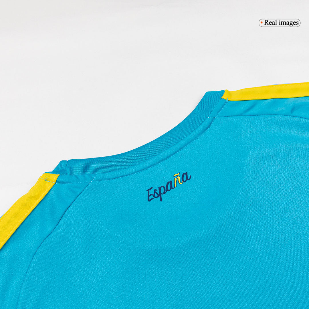 Espagne Gardien Maillot 2026 Bleu Grande Taille