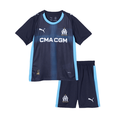 Olympique de Marseille Extérieur Maillot Kit 2025/26 Enfant Bleu marine