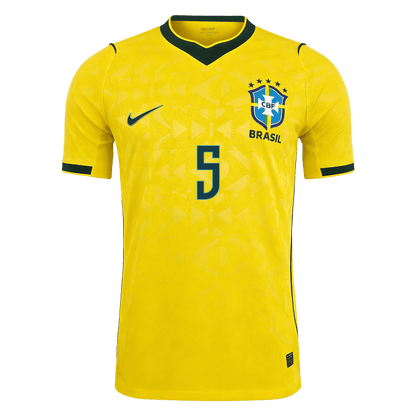 CASEMIRO #5 Brésil Domicile Maillot 2026 Jaune Joueur