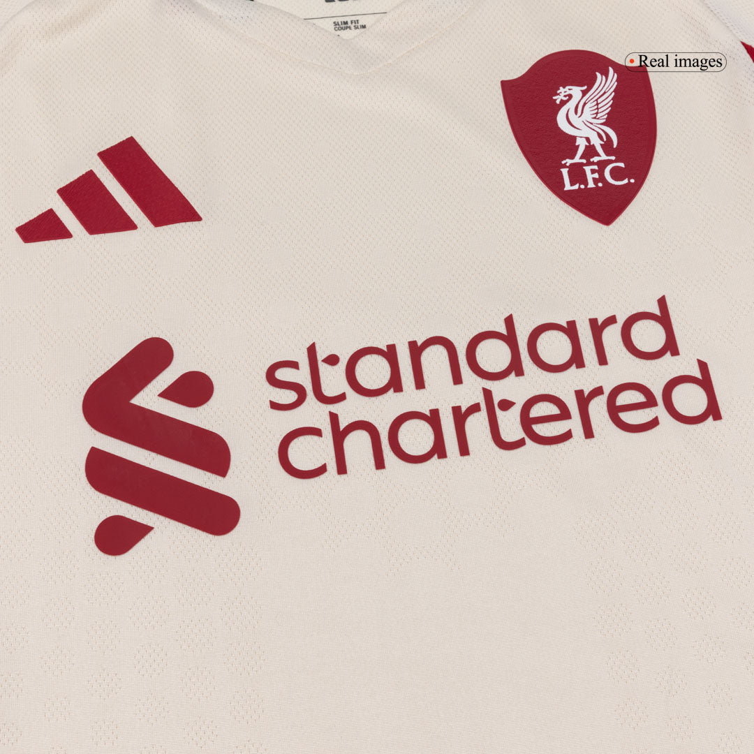 Liverpool Extérieur Maillot 2025/26 Blanc Joueur
