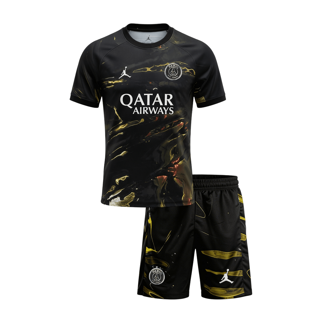 Les Parisiens Maillot Kit 2025/26 Enfant Noir