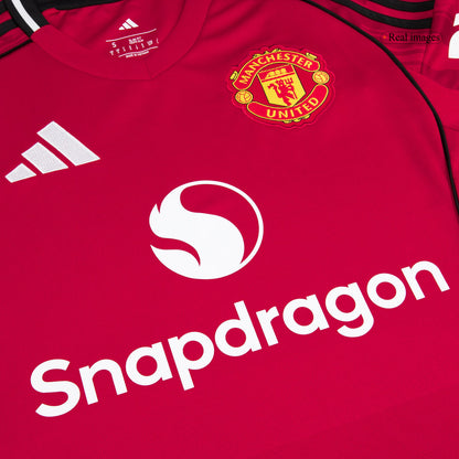 Men Manchester United Domicile Maillot Kit 2025/26 Rouge - Super