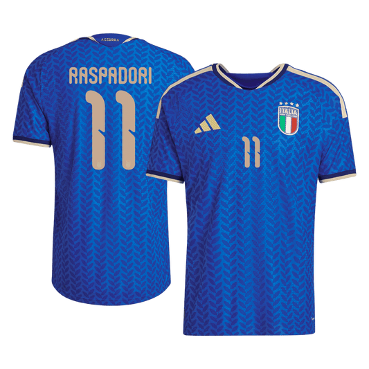 RASPADORI #11 Italie Domicile Maillot 2026 Bleu Joueur