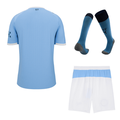 Men Manchester City Domicile Maillot Kit 2025/26 Bleu - Super
