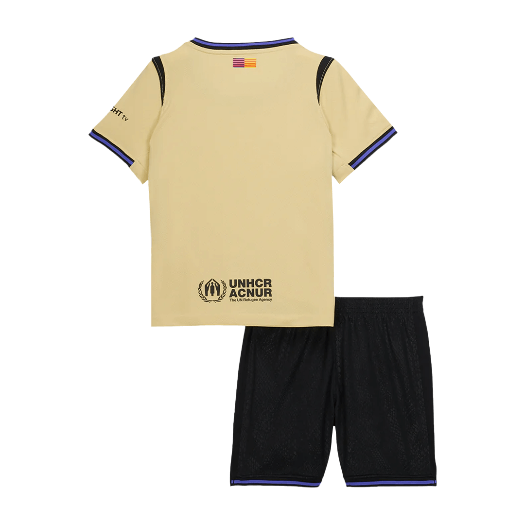 Barcelone Extérieur Maillot Kit 2025/26 Enfant Jaune