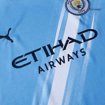 Manchester City Domicile Maillot Kit 2025/26 Enfant Bleu