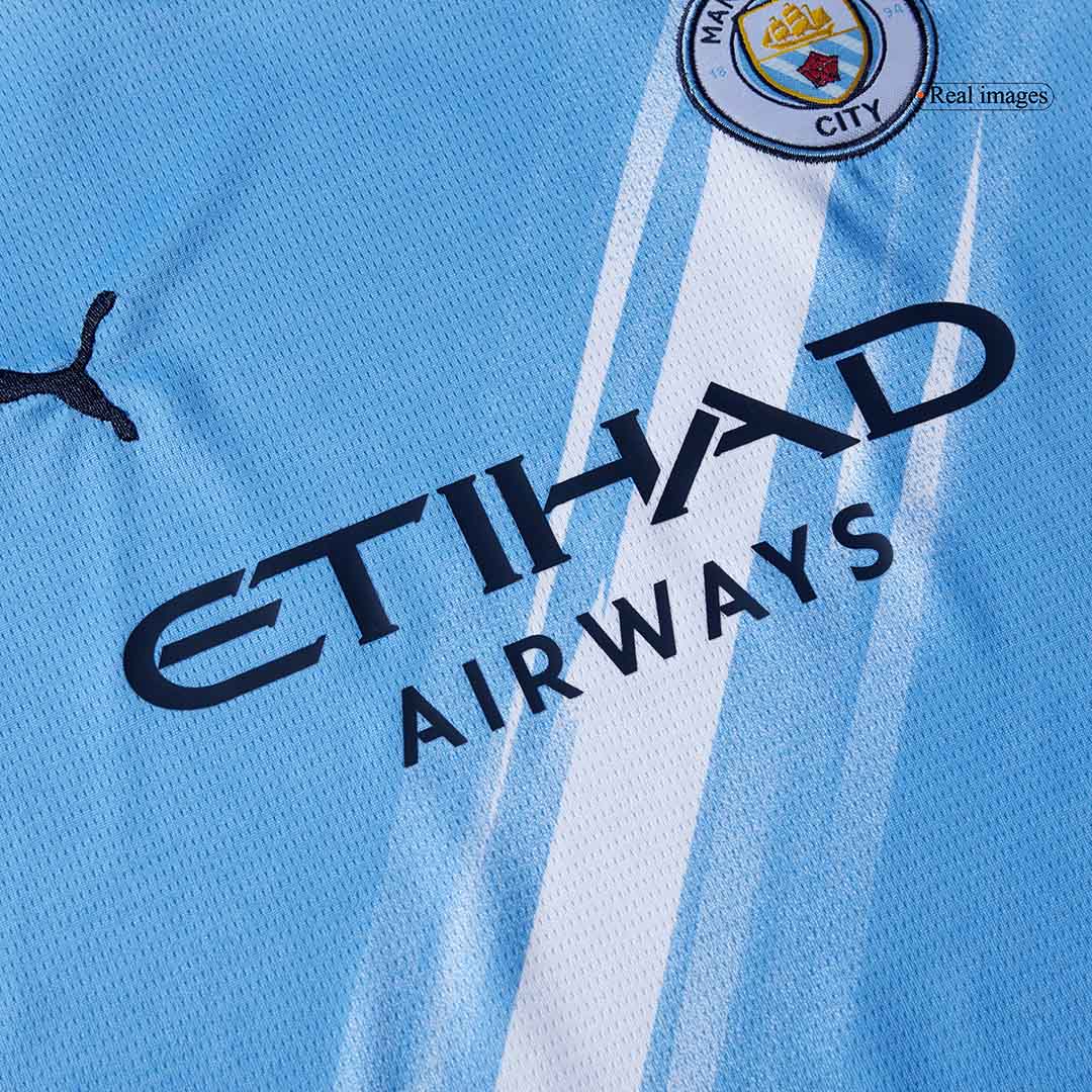 Manchester City Domicile Maillot Kit 2025/26 Enfant Bleu