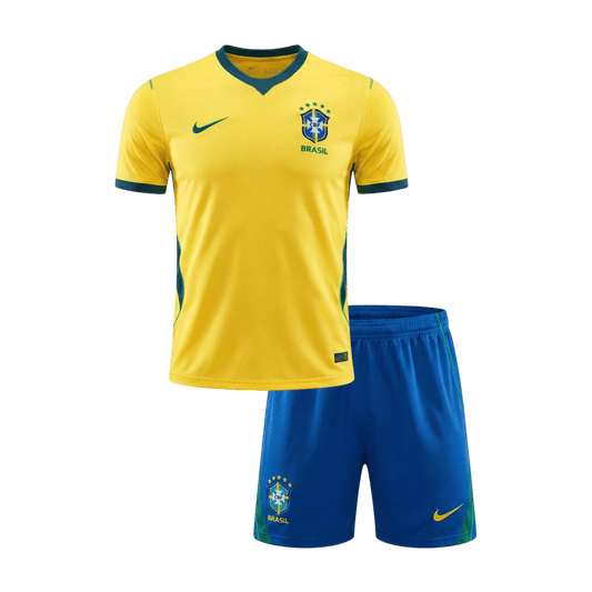 Brésil Domicile Maillot Kit 2026 Enfant Jaune