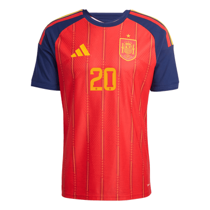 PEDRI #20 Espagne Domicile Maillot 2026 Rouge Joueur