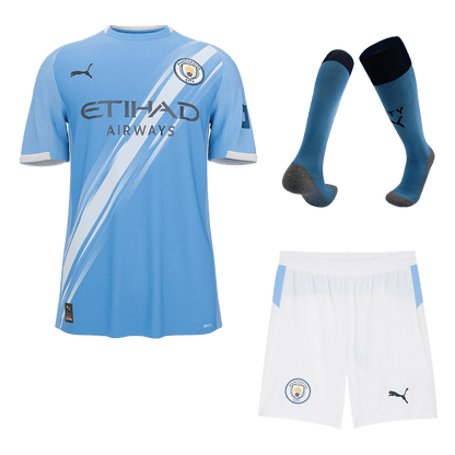 Men Manchester City Domicile Maillot Kit 2025/26 Bleu - Super