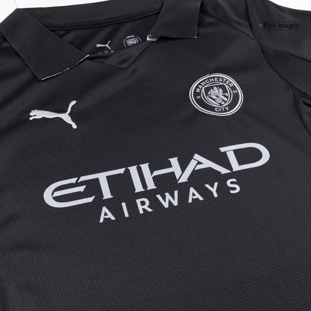 Manchester City Extérieur Maillot Kit 2025/26 Enfant Noir