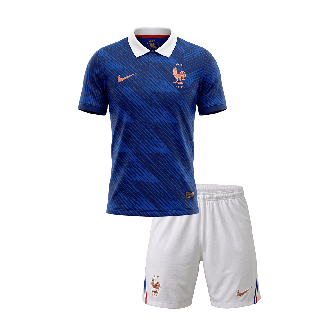 France Domicile Maillot Kit 2026 Bleu Enfant