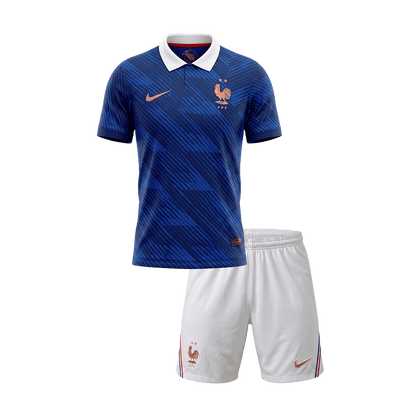 France Domicile Maillot Kit 2026 Bleu Enfant