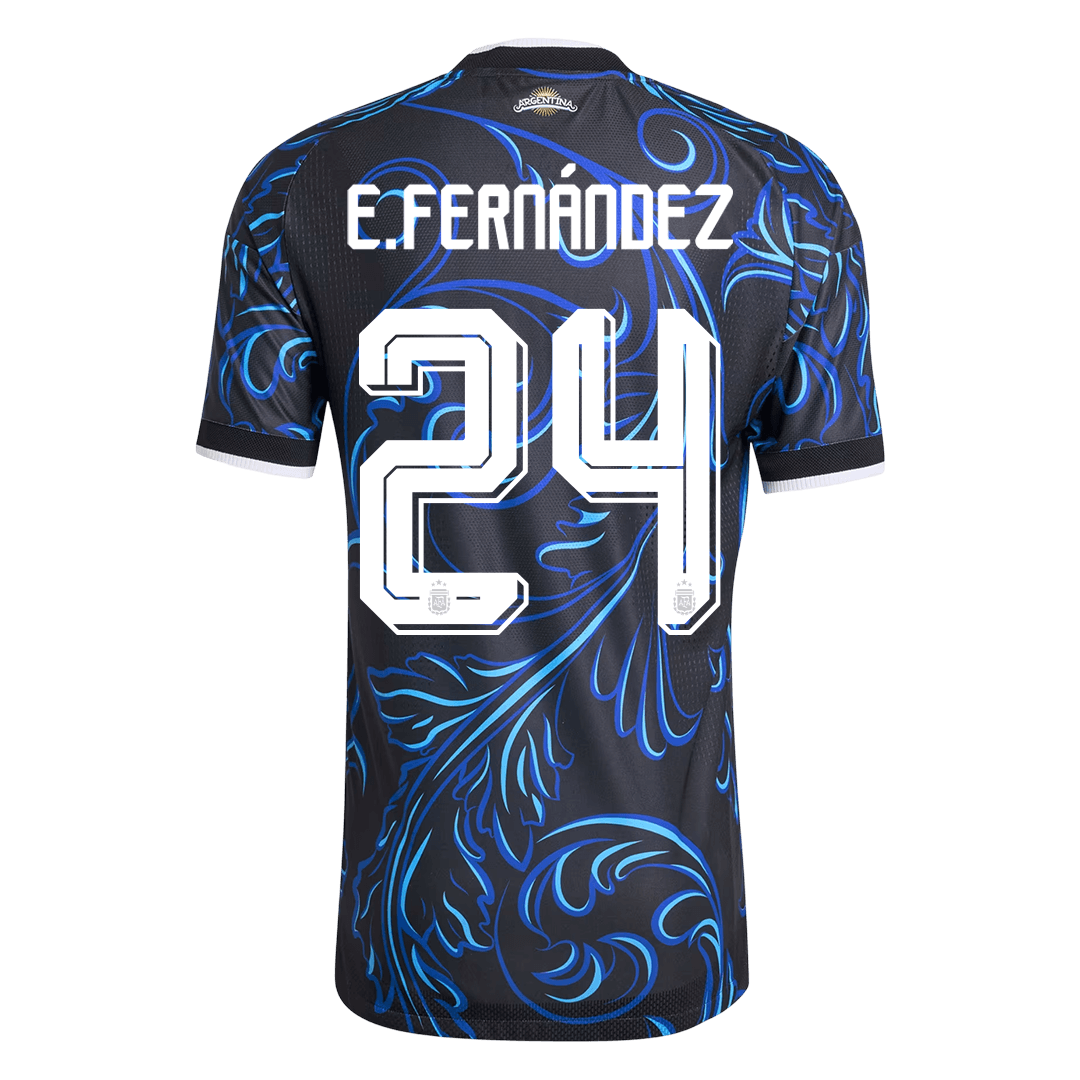 E. FERNÁNDEZ #24 Argentine Extérieur Maillot 2026 Noir Joueur