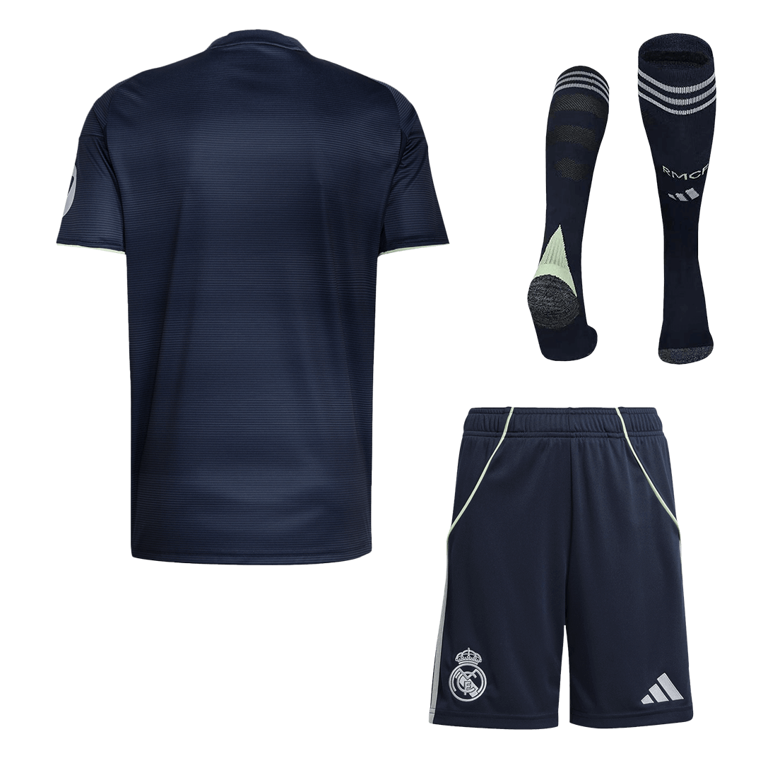 Men Real Madrid Extérieur Maillot Kit 2025/26 Bleu marine - Super
