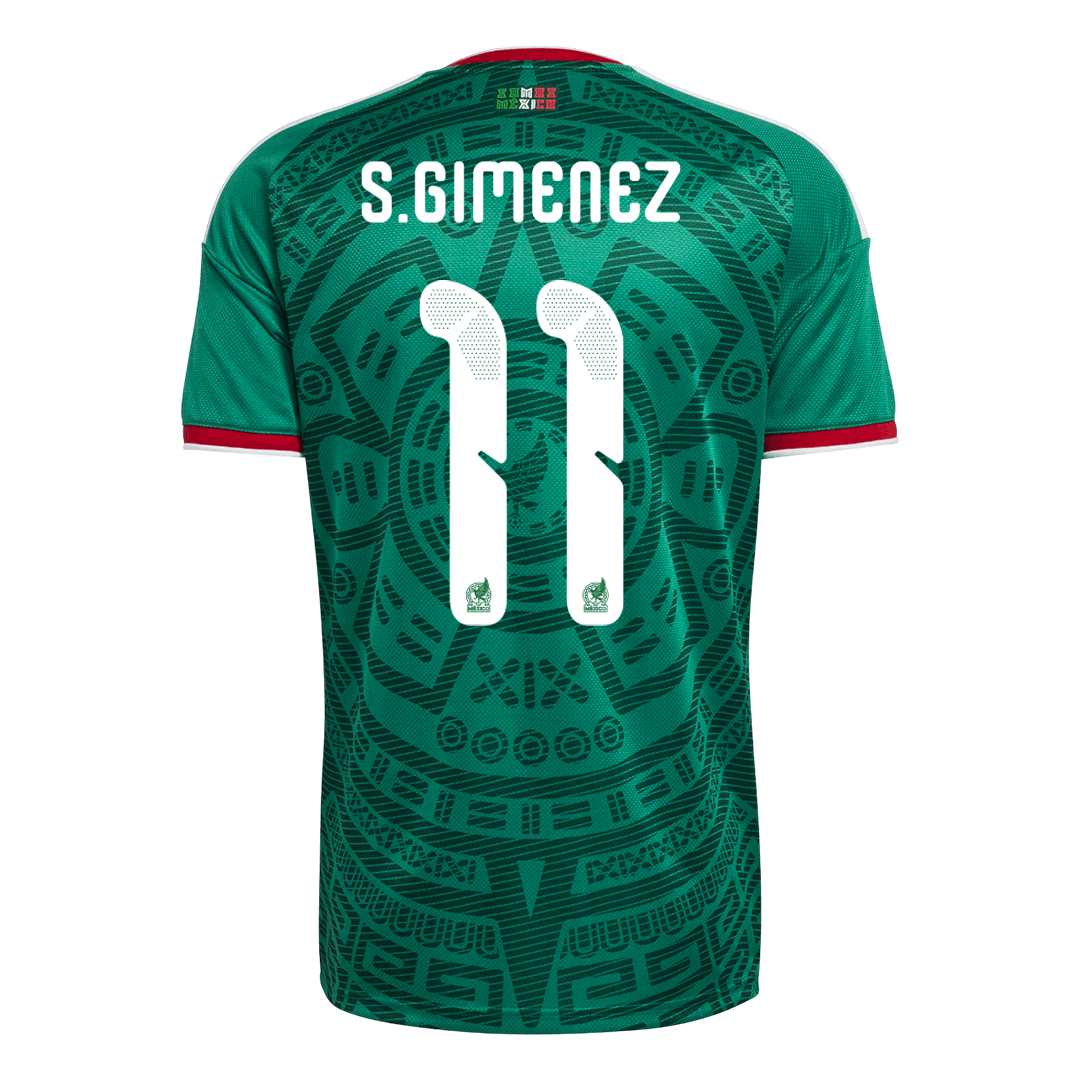 S.GIMENEZ #11 Mexique Domicile Maillot 2026 Vert - Super