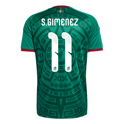 S.GIMENEZ #11 Mexique Domicile Maillot 2026 Vert - Super