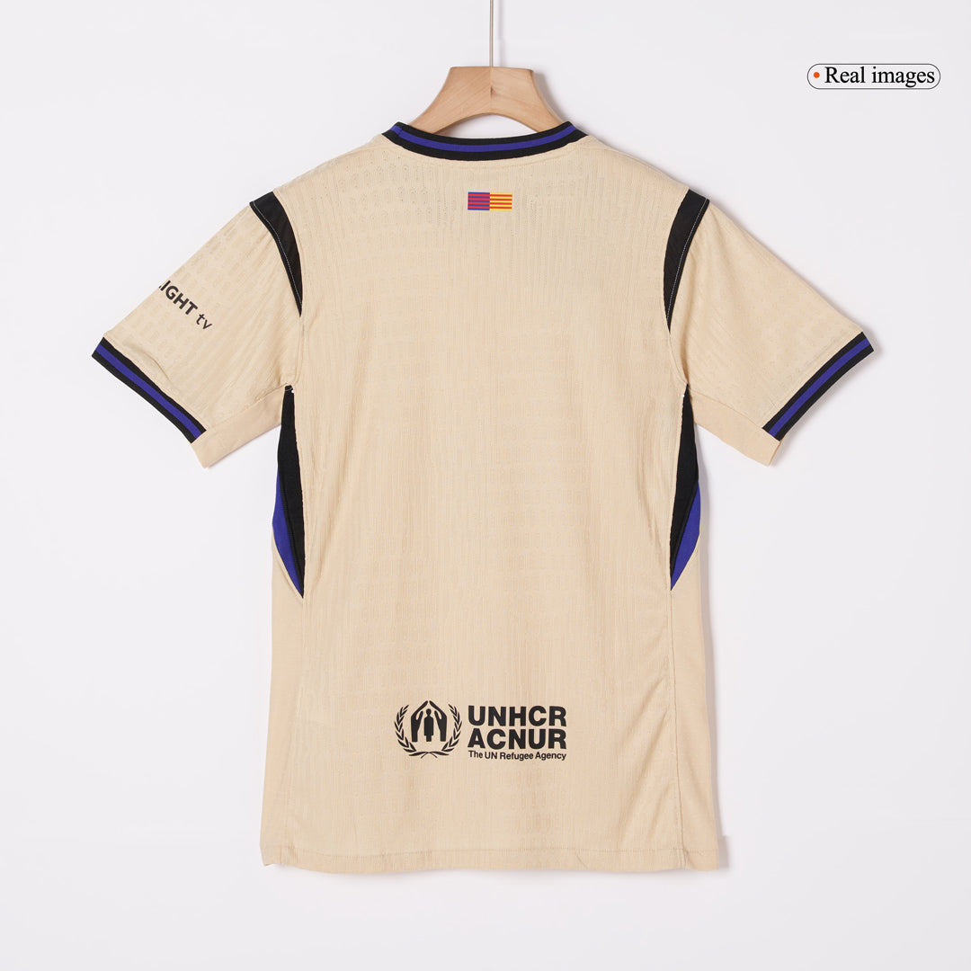 Barcelone Extérieur Maillot 2025/26 Jaune Joueur