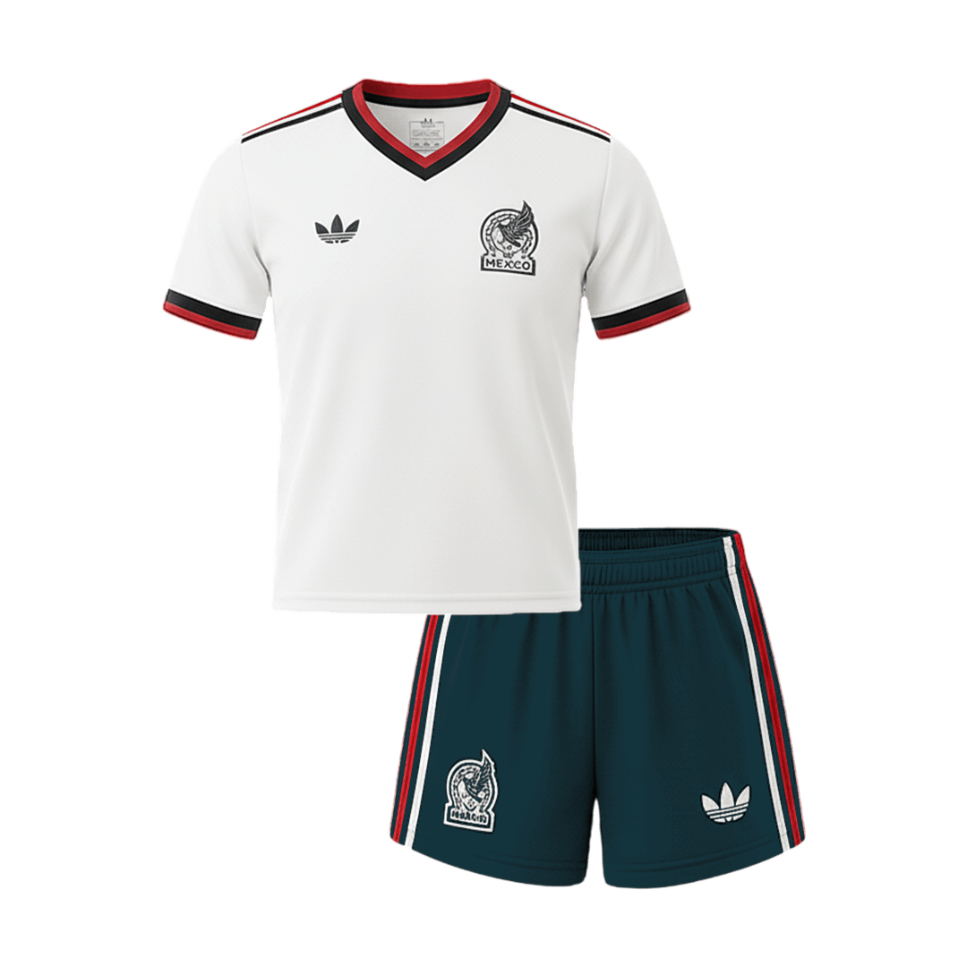 Mexique Extérieur Maillot Kit 2026 Enfant Blanc