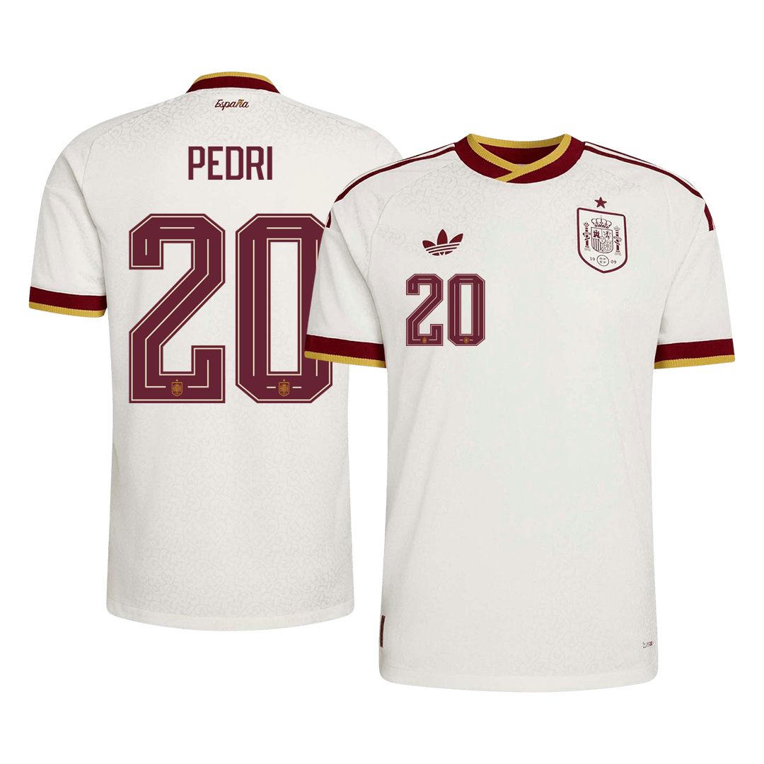 PEDRI #20 Espagne Extérieur Maillot 2026 Blanc Joueur