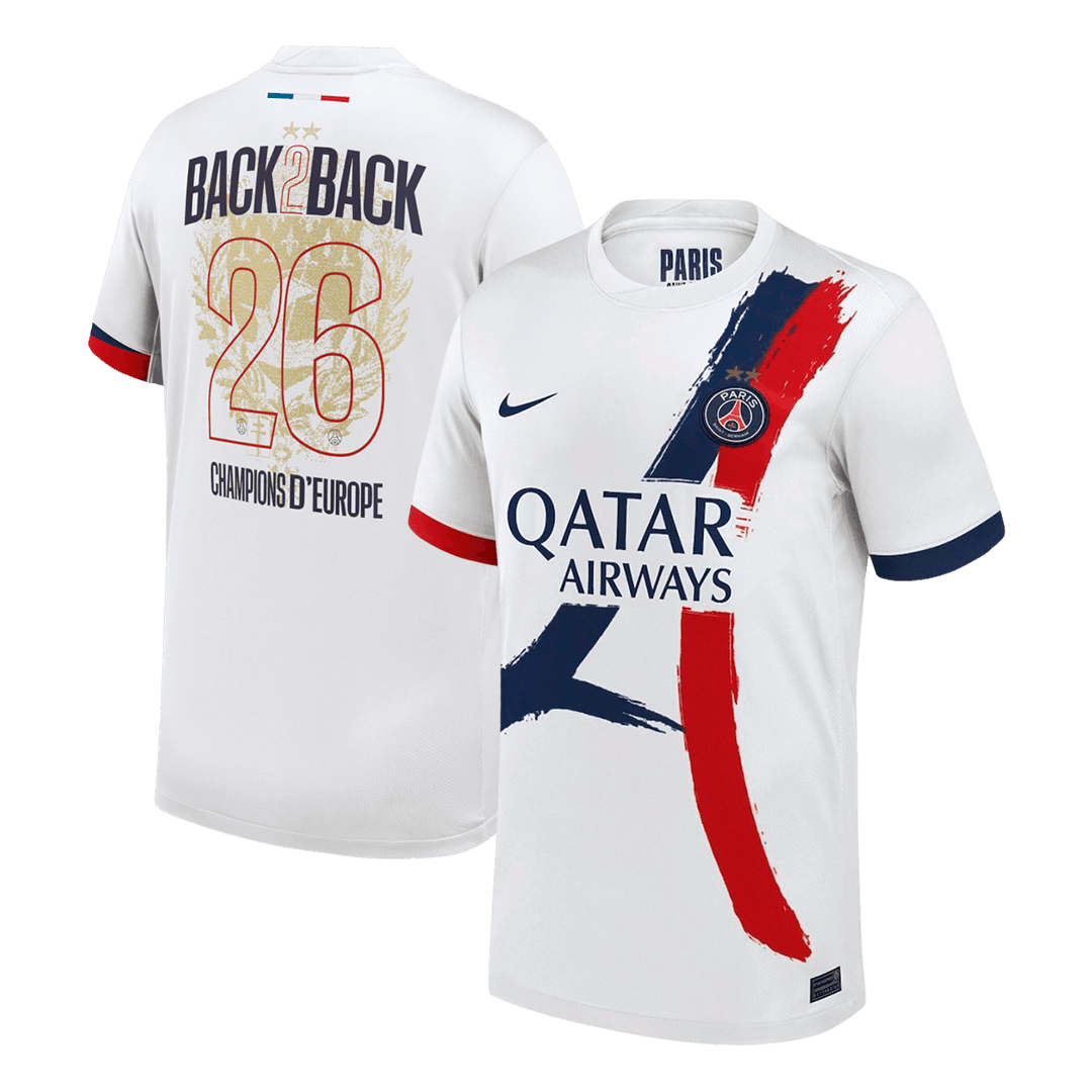 Champions of Europe #26 Les Parisiens Extérieur Maillot 2024/26 Blanc - CHAMPIONS OF EUROPE