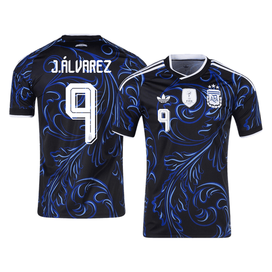 J. ÁLVAREZ #9 Argentine Extérieur Maillot 2026 Noir