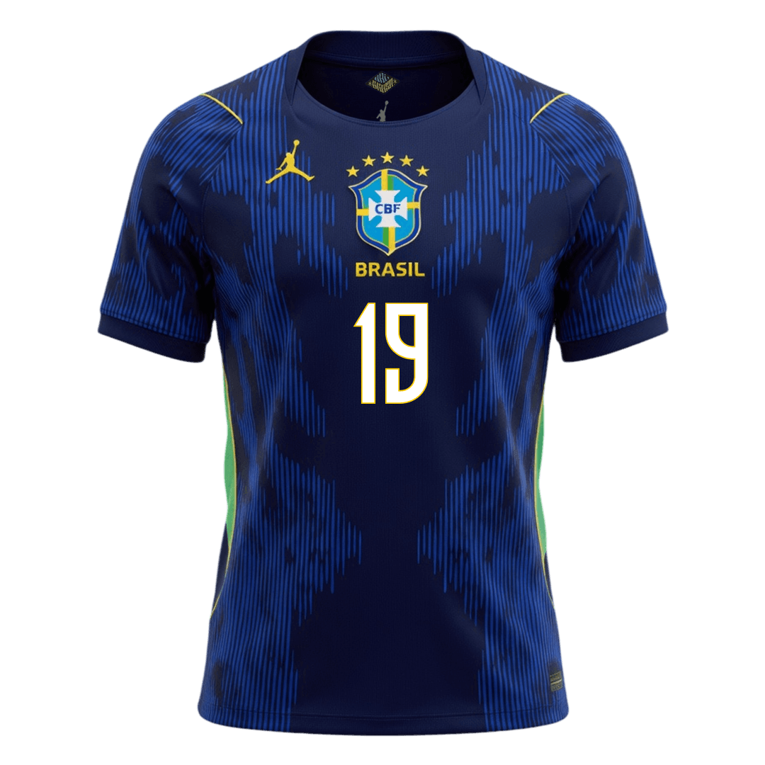 ENDRICK #19 Brésil Extérieur Maillot 2026 Bleu marine